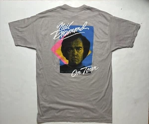 NUOVA T-shirt vintage Neil Diamond On Tour grigia concerto band stampa grande taglia XL USA - Foto 1 di 20