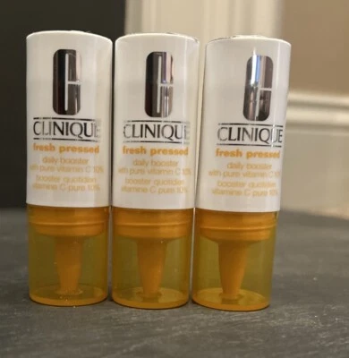 Lot of 3 Clinique Fresh Pressed Daily booster with pure Vitamin C 10% New 8.5 ml - Image 1 of 2