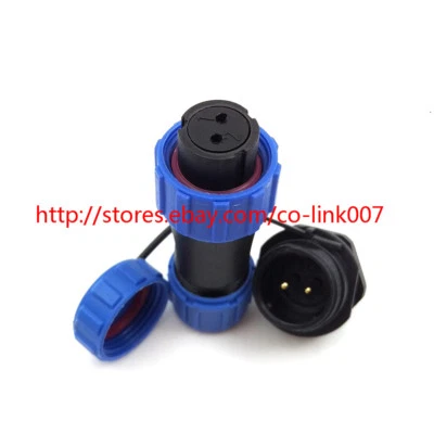 SP13 2Pin Waterproof Connectors, Aviation Weatherproof 13A solder LED Lamp plug - Image 1 of 4