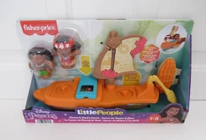BRAND NEW!! 2023 FISHER-PRICE LITTLE PEOPLE DISNEY PRINCESS MOANA & MAUI'S CANOE - Picture 1 of 5