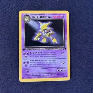 1st Edition Dark Alakazam 18/82 Pokemon Card TCG - FAST POST - Picture 1 of 2
