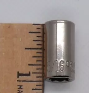 Vintage Craftsman 1/4" Drive 5/16" 6 Point Shallow Socket SAE G2 43495 USA NOS - Picture 1 of 5
