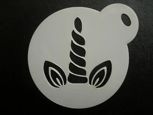 60mm unicorn ears and horn design cake, cookie, craft & face painting stencil - Picture 1 of 1