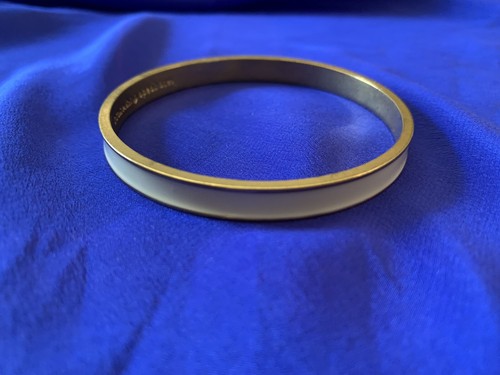 Bracciale Kate Spade smalto bianco tono oro 7 7"