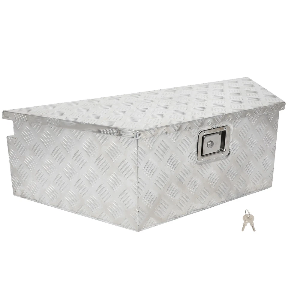 39"x16.5"x12" Aluminum Pickup Storage Trunk Bed Tool Box Trailer W/ Lock Key - Image 1 of 4