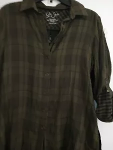 Kyla SEO Bluse dunkelgrün Stickerei Rückengröße Small Langarm - Bild 1 von 4