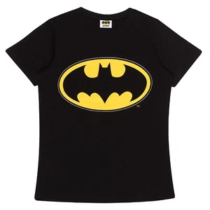 DC COMICS BATMAN CLASSIC LOGO FITTED T-SHIRT - Picture 1 of 1