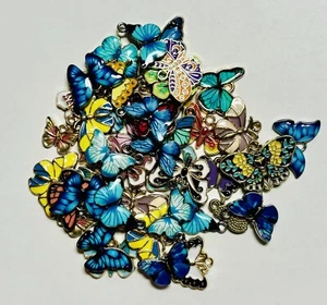 Emaille Schmetterling Hänger Charms - Bild 1 von 1
