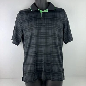 Adidas Golf Statement No-Show Primegreen Polo Shirt Mens M Black/Grey 53/70 - Picture 1 of 8