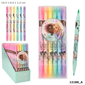 Top Model Pastel Felt Pen Set Depesche Sent First Class Post - Picture 1 of 7