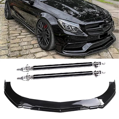 Front Bumper Lip Spoiler Splitter Glossy Black Body Kits For Mercedes-Benz GL Foto 1 de 4