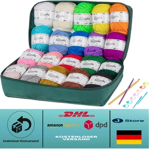 20er Set Acryl-Häkelgarn | 30g Bälle | DIY-Strickprojekte - Bild 1 von 9