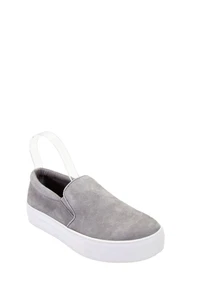 Steve Madden Womens Suede Elasticated Slip On Flat Sneakers Gray Size 7.5 - Picture 1 of 5
