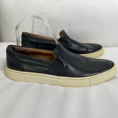 Zapatos sin cordones de cuero Frye 9M negros hiedra de lujo lisos para mujer Tenis informales Foto 1 de 4