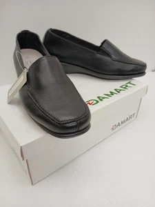 Womens Size 7 E Black Soft Leather Loafer Moccasin Perfect Comfort by Damart NEW - Picture 1 of 22