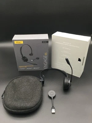 Jabra Engage 55 Mono USB-A MS Wireless Headset Noise Cancelling Mic WHB051HS VGC - Image 1 of 4