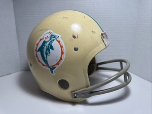 Vintage Miami Dolphins Rawlings NFL Football Helmet Large SEE PICS FOR CONDITION - Picture 1 of 16
