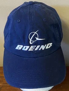 Boeing Navy Blue Cotton Strapback Buckle Adjustable Ball Hat Cap - Picture 1 of 7