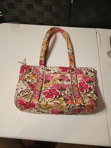 Vera Bradley Betsy Cartera Bolso de Mano, Jardín de Té, Flores, Gris Rosa Blanco Naranja - Imagen 1 de 11