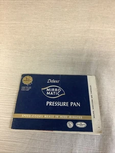 Deluxe Mirro-Matic Pressure Pan Guide Recipes Directions Booklet 1958 - Picture 1 of 4