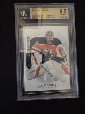 Stuart Skinner Future Watch Bgs 9.5 /999 2020-21 Sp Authentic  Oilers - Image 1 of 2