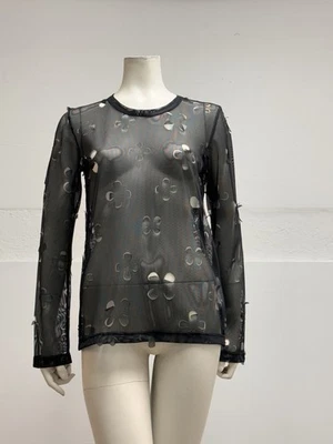 Comme des Garçons Women's  Mesh laser cut T-Shirt Size L — 第 1/4 张图片