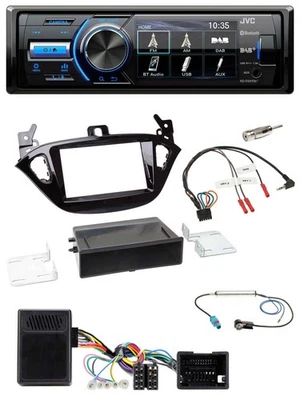 JVC Bluetooth Lenkrad USB DAB Autoradio für Opel Adam ab 2013 Corsa E Ablage - Bild 1 von 4