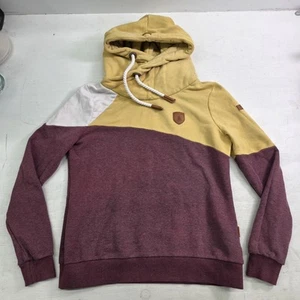 Wankakome Selene Terry Gold Mix Heavy Color Block Rope Hoodie Womans Sz XL EUC - Picture 1 of 12