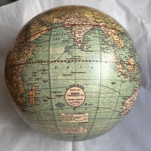 Vintage Weber Costello Globus 12 Zoll Globus hängend Chicago Heights USA 1921 8" #6D - Bild 1 von 9