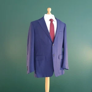 Canali Blazer Men's 42R Navy Blue Cashmere Single-Breasted Notch Lapel Jacket - Picture 1 of 15