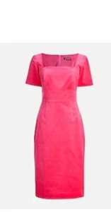 J Crew BM871 Sz Square Neck Sheath Dress Velvet Pink Mini BM871 - Picture 1 of 7