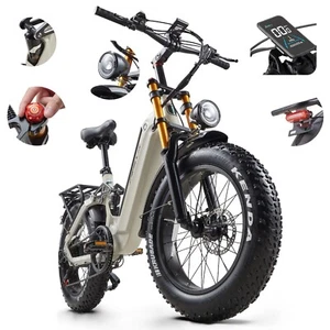 20 Zoll Elektrofahrrad 48V 20AH Akku Vollgefedert eBike Fat Tyre City eBike - Bild 1 von 24