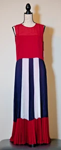Red Valentino Dress U.S. 06/44 EU wine red / white / blue MSRP: $1350 ITALY - Picture 1 of 10
