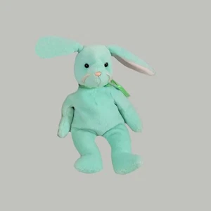 Ty Beanie Baby Hippity Bunny Teal 1996 No Swing Tag Easter Plush - Picture 1 of 3