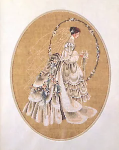 Cross Stitch Chart / Pattern ~ Lavender & Lace The Bride / Victorian Lady #LL9 - Picture 1 of 4