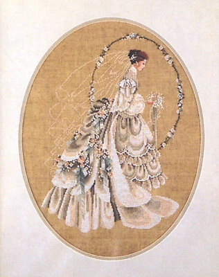 Cross Stitch Chart / Pattern ~ Lavender & Lace The Bride / Victorian Lady #LL9 - Image 1 of 4