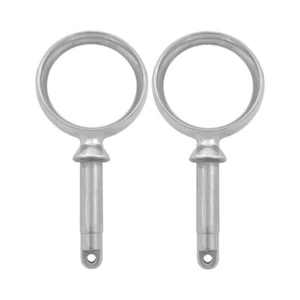 Stainless Steel Oarlock Sockets Side Mount Paddle Brackets Marine Boat Yacht 2Pc - Picture 1 of 5