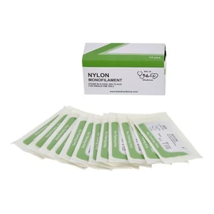 Nylon Suture Thread (12 Pack) | 3/0 Sutures, 75 cm | Suture Practice Kit Add-on - Picture 1 of 5