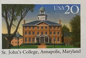 1999 St. John's College, Annapolis, Maryland 20 cent Postcard Unused - Picture 1 of 4