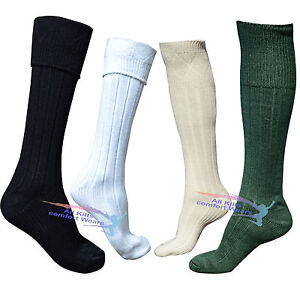 Mens 65% Wool Blend Traditional Long Hose Kilt Socks USA Seller