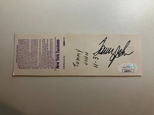 1979 Tommy John Signed Yankee Stadium Ticket MLB JSA CERTIFIED AUTHENTIC - Picture 1 of 3