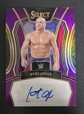 2024 Select WWE Wrestling LS-KAG KURT ANGLE Legend Signatures Purple Prizm /35 - Image 1 of 2