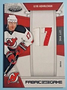 Ilya Kovalchuk Rare /10 Game Worn Fabrics Of The Game Panini 2010 NM-M - Picture 1 of 24