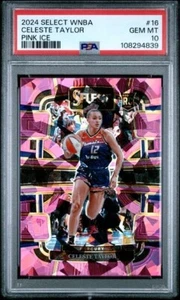 2024 WNBA PANINI SELECT Celeste Taylor #16 Pink Ice Prizm RC PSA 10 GEM MT Pop 3 - Bild 1 von 3