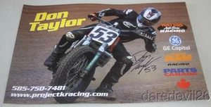 2016 Don Taylor signed Waters AutoBody Racing KTM 450 SX-F AMA Flat Track poster - Picture 1 of 1