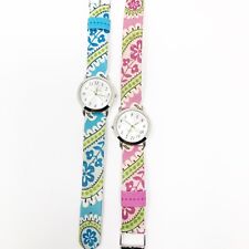 Set Of 2 Vera Bradley Womens Multicolor Floral Wrist Watch