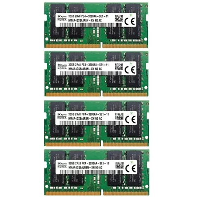 Hynix 128GB 4X32GB DDR4 3200MHz PC4-25600 262-Pins 2RX8 Laptop SODIMM Memory Ram - Image 1 of 4