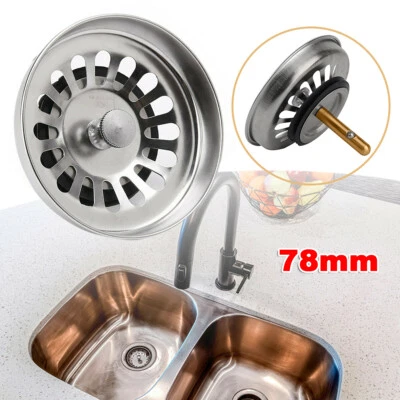 1x Abfluss Sieb Stöpsel Ablaufsieb Siebkorb Haarsieb Für Spülbecken Waschbecken - Bild 1 von 4