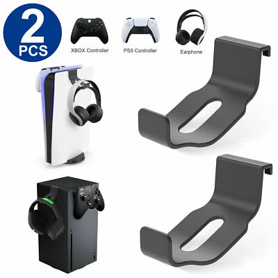2PC Headphone+Controller Stand Bracket Holder Hanger Mount for PS5/Xbox Series X - Image 1 of 4