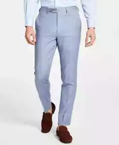 CALVIN KLEIN Men's Light Blue Skinny Fit Stretch Suit Pants 32Wx32L E03371 - Picture 1 of 5